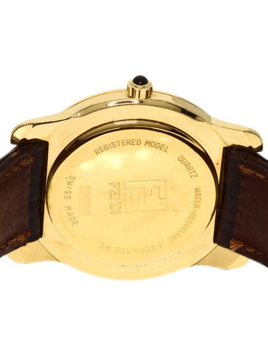 Fendi Round Face Watch Leather main image 8
